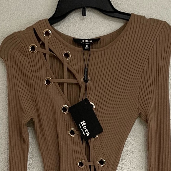 Hera collection long sleeve tie up dress size small - Picture 7 of 7